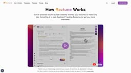 Reztune-Get more interviews with AI Resume Tailoring | Reztune