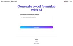 Excel formula generator-Generate Excel Formulas with AI – Smart Office Tool to Boost Work Efficiency