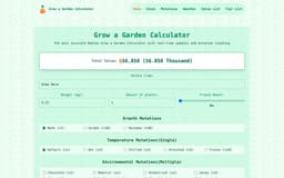 Grow a Garden Calculator Online-Grow a Garden Calculator Online