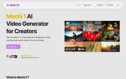 Mochi 1 - AI Video Generator for Stunning Creative Videos-Mochi 1 - AI Video Generator for Stunning Creative Videos