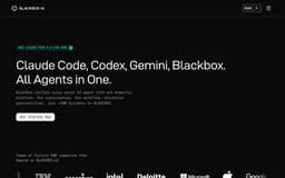BLACKBOX AI-BLACKBOX AI - The Universal Agent Platform. Orchestrate Claude, Codex, Gemini & Blackbox agents from one interface. 