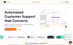 CustoQ-Clarity and Conversion focused ai support widgets