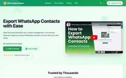 Contact Saver for WhatsApp-Contact Saver for WhatsApp - Export WhatsApp Contacts to CSV