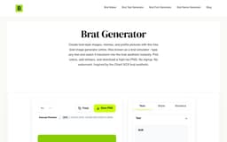 Brat Generator-Free Brat Image Maker, No Signup [2026]