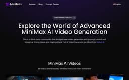 MiniMax AI Video-MiniMax AI Video Generation and Creation Community for Visionaries