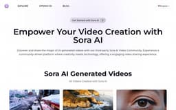 Sora AI Video Creation Community-Share and Discover Creative Videos