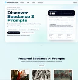 Seedance 2.0 Prompt-Library, Guides & Workflow Examples