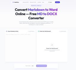MarkFlow-Markdown to Word Converter – Free Online with LaTeX & Mermaid Support