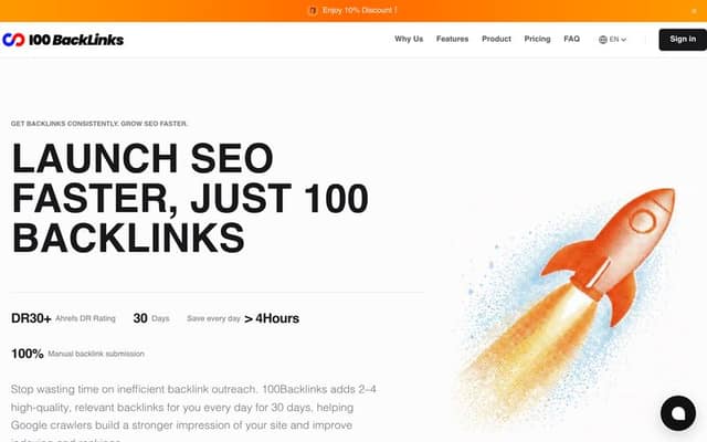 100 Backlinks screenshot